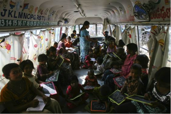 class in a bus
